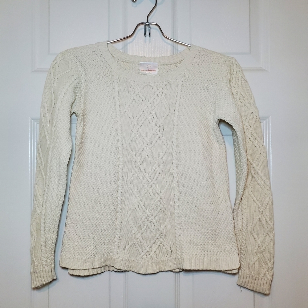 Hanna Andersson size 140 (8) Cable Knit Sweater